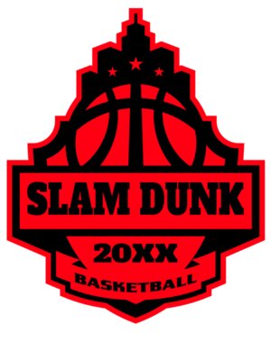 SLAM DUNK Basketball Logo Template