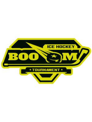 Boom Ice Hockey Tournament logo template