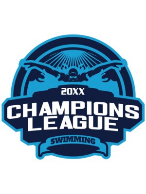 Champions League Swimming logo template