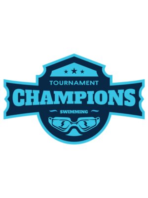 Champions Tournament Swimming logo template