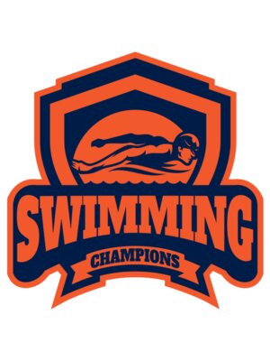 Swimming Champions logo template